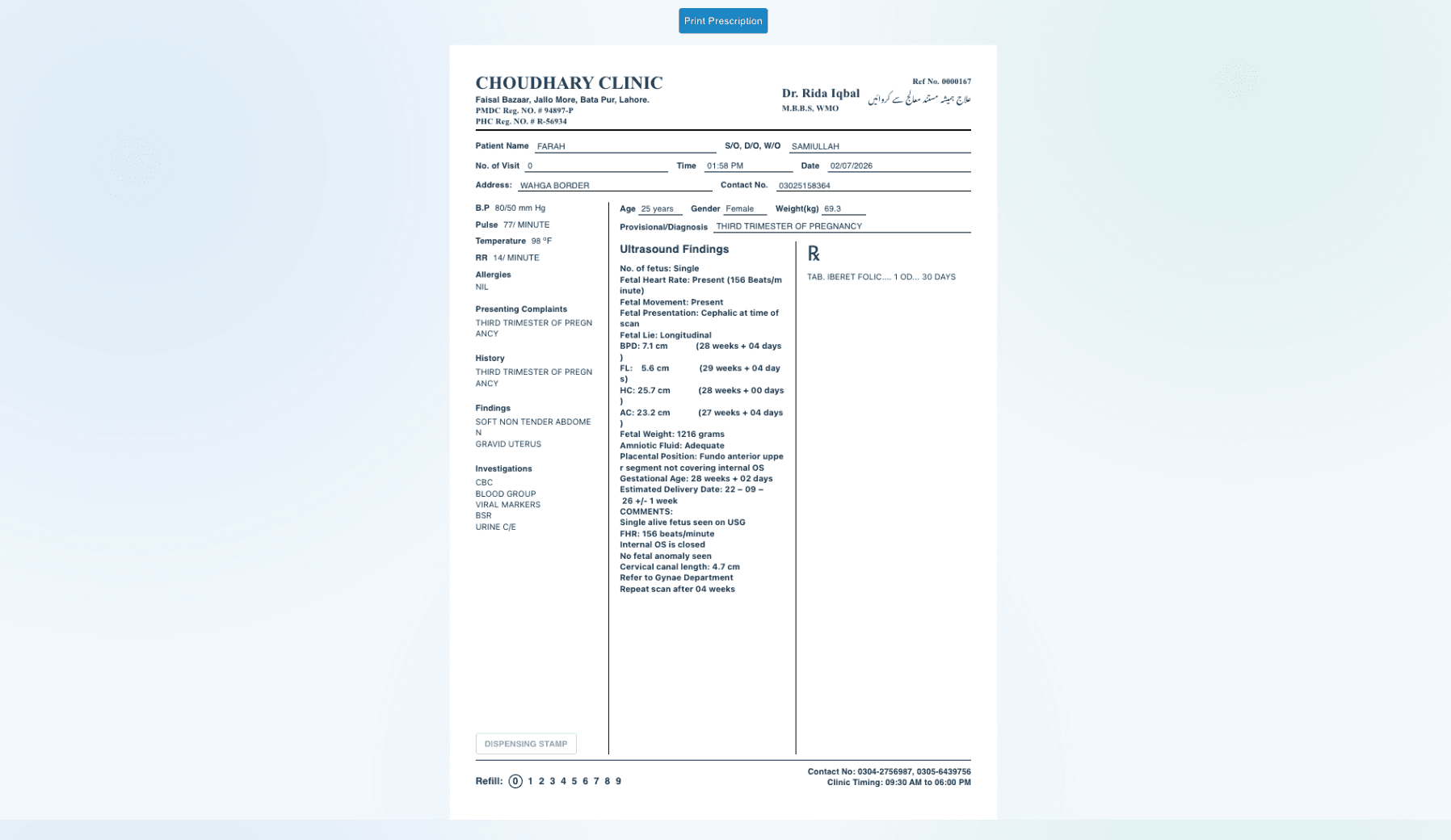 Chaudhary Clinic - Healthcare CRM & Patient Management System screenshot
