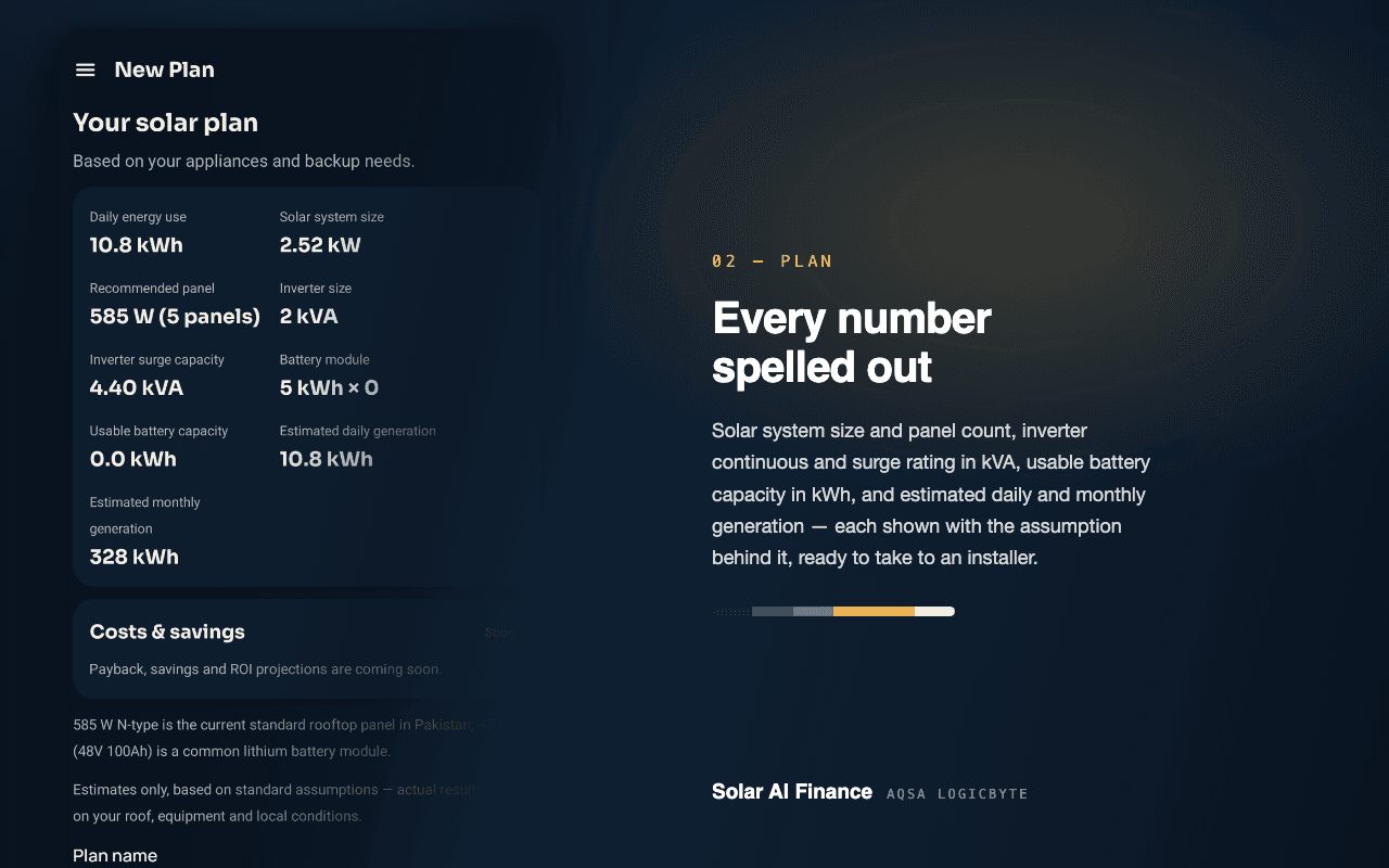 Solar AI Finance: Building an AI Solar Advisor App for Pakistan screenshot