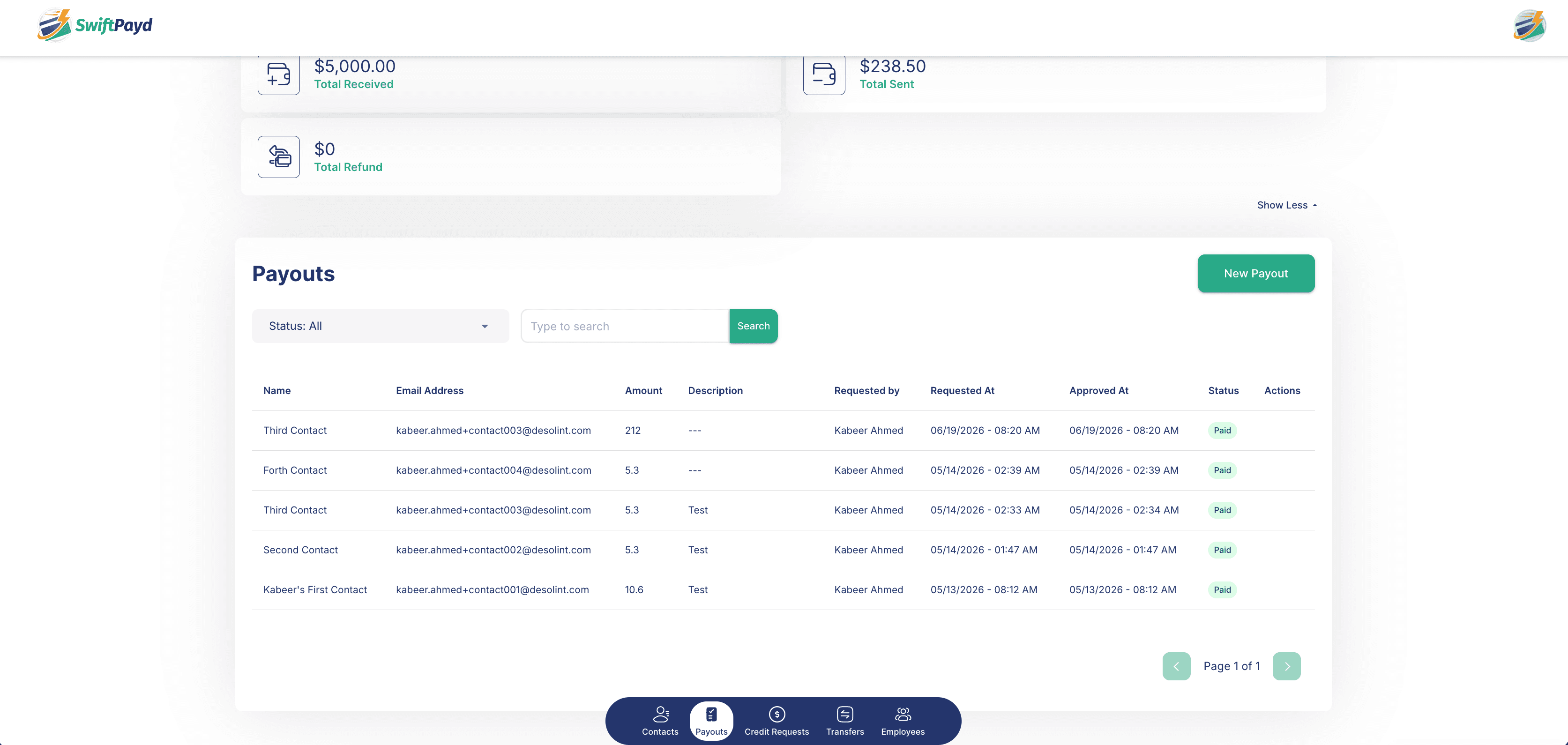 SwiftPayd – Vendor Payment & Wallet Management Platform screenshot