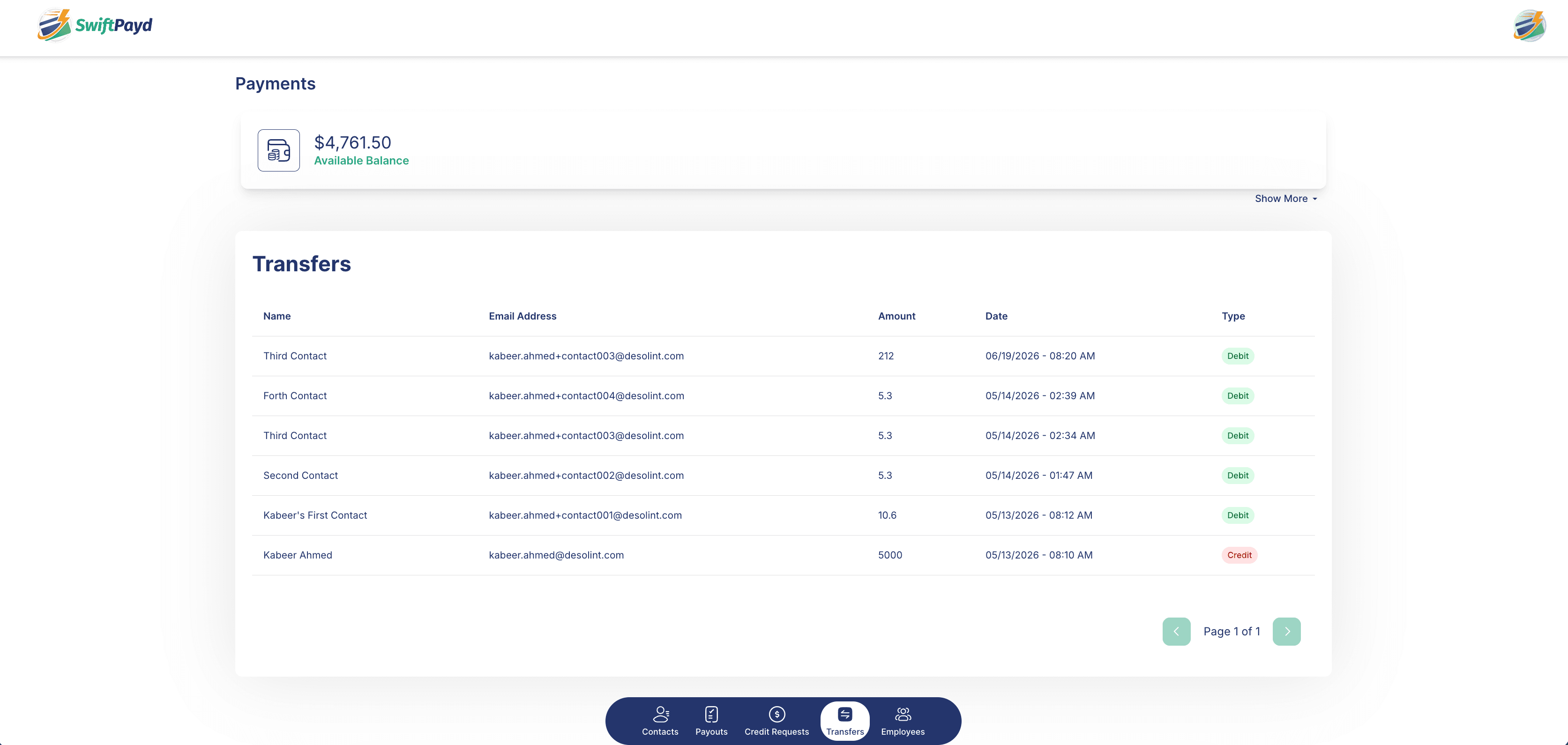 SwiftPayd – Vendor Payment & Wallet Management Platform screenshot