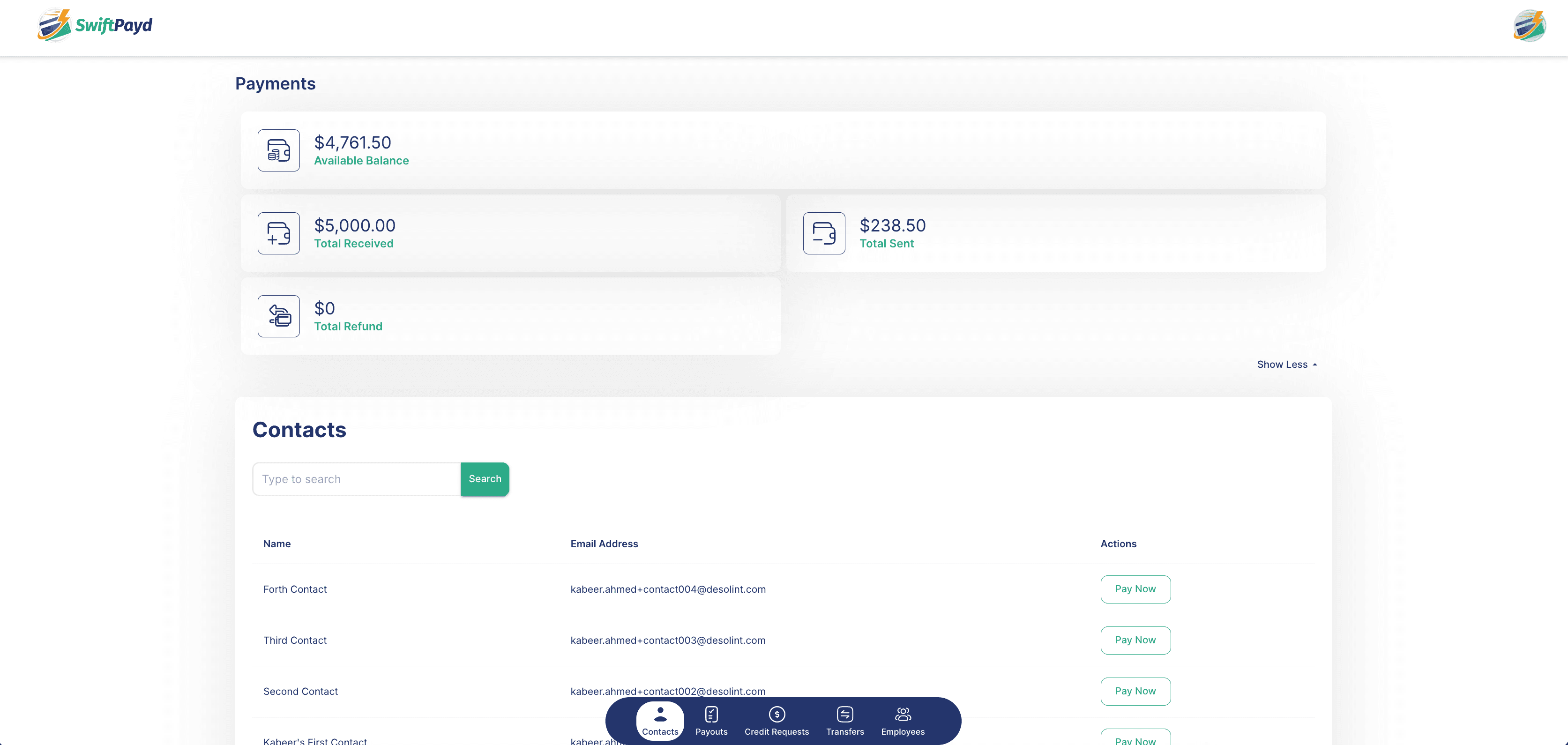 SwiftPayd – Vendor Payment & Wallet Management Platform screenshot