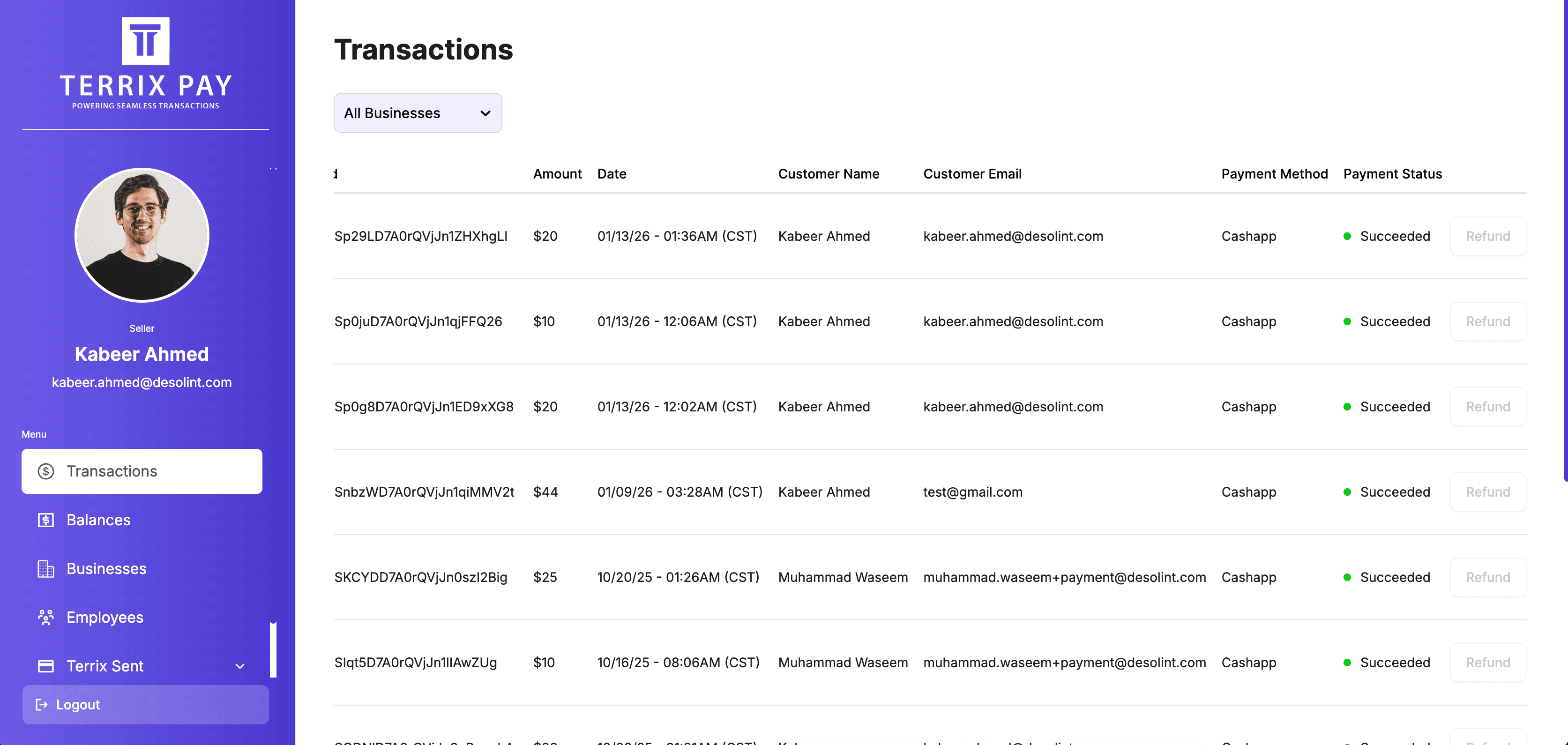 Terrix – Gaming Coins Purchasing & Seller Payment Platform screenshot