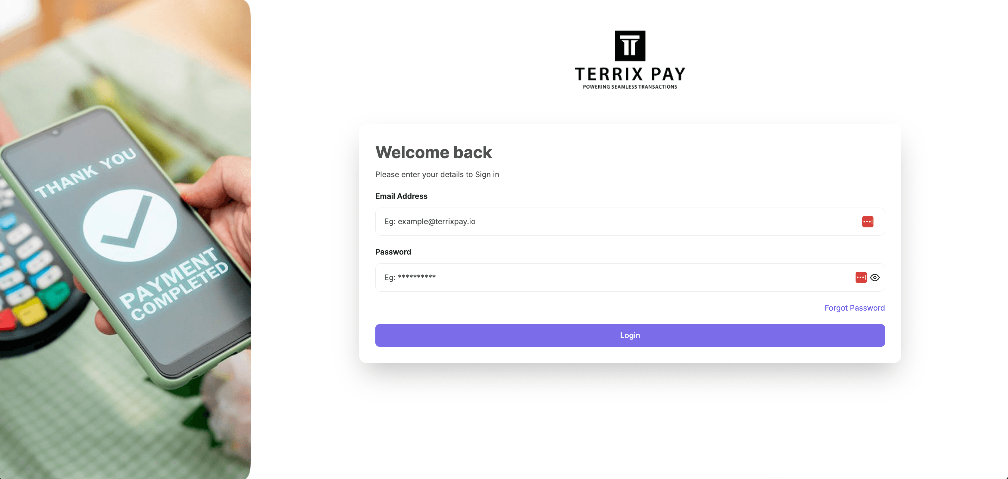 Terrix – Gaming Coins Purchasing & Seller Payment Platform screenshot