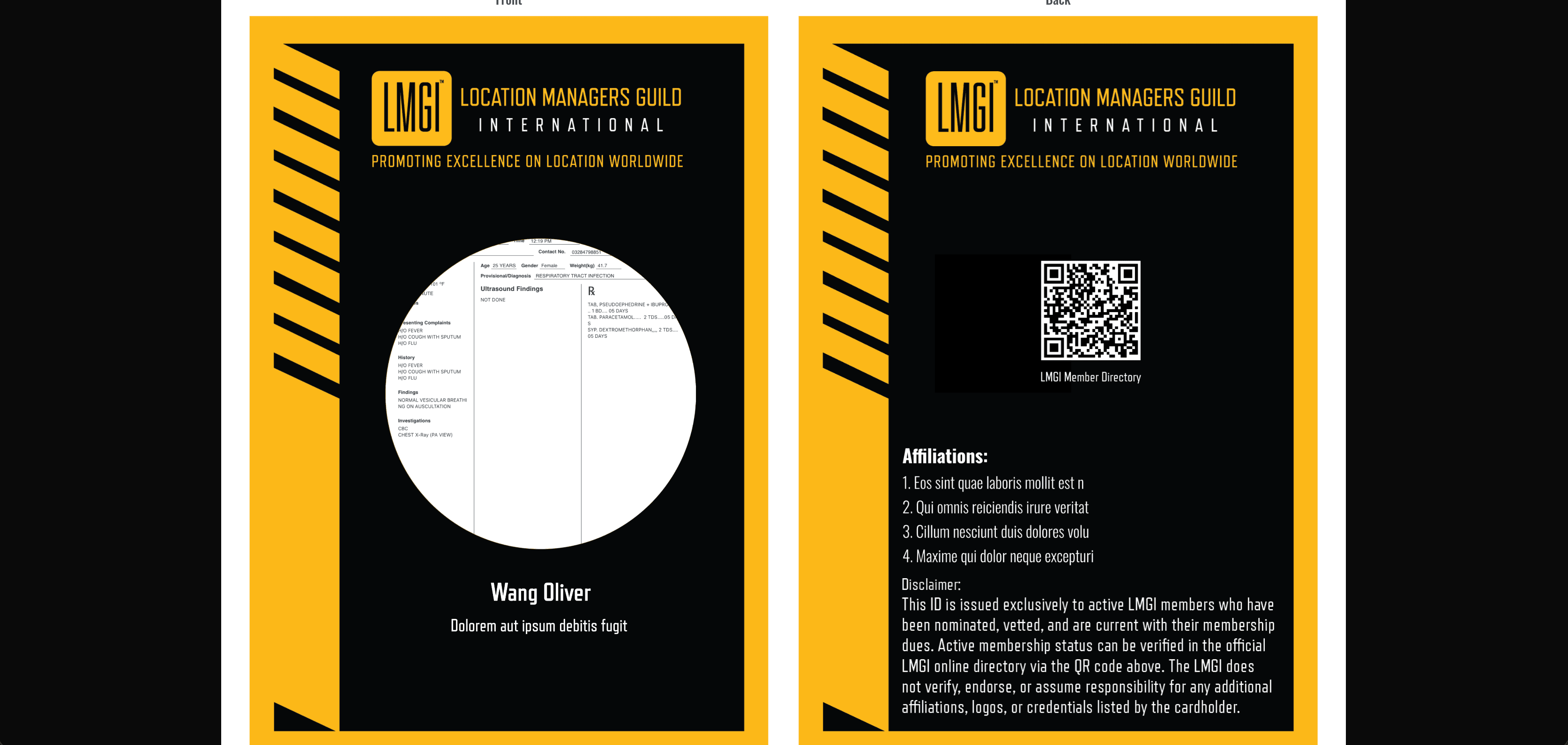 LMGI Member ID Card Platform screenshot